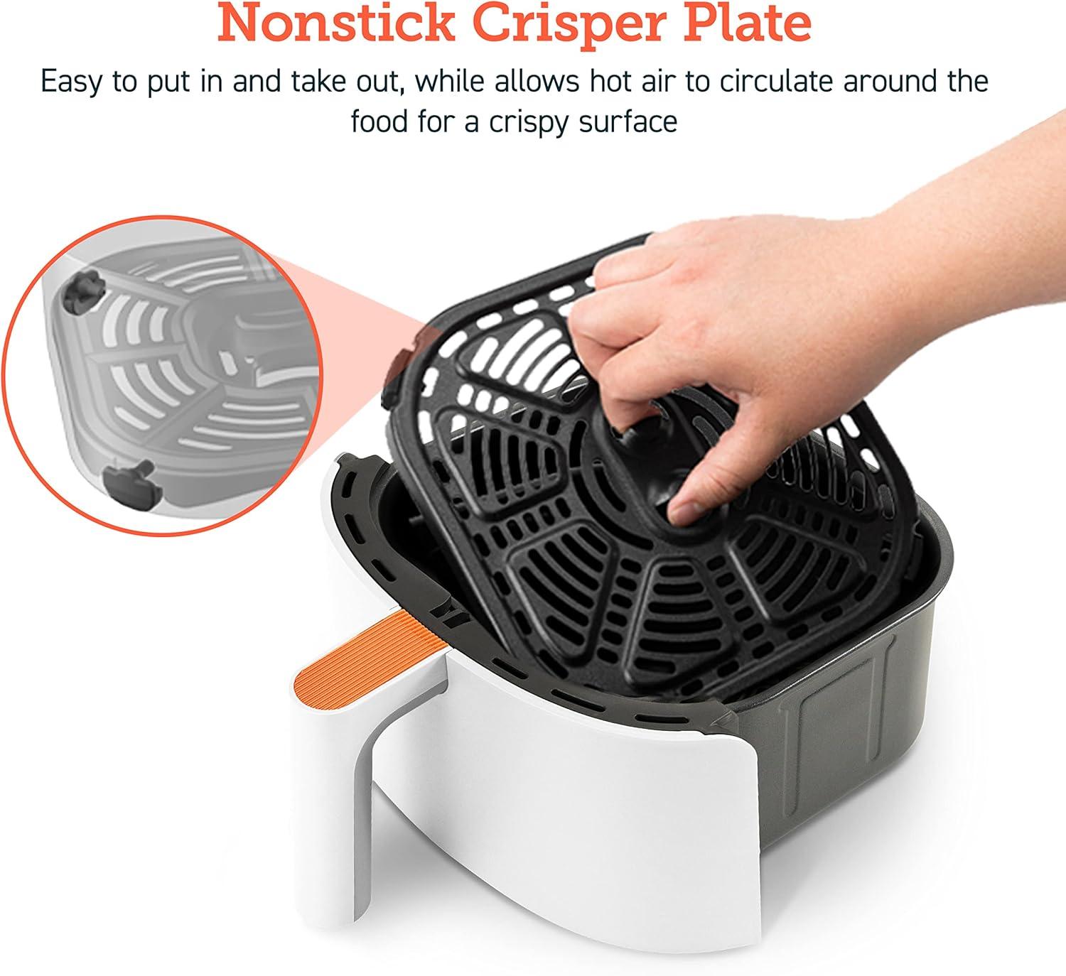imageCOSORI Air Fryer 21 Qt 4in1 Small Mini Airfryer Bake Roast Reheat 97 Less Oil Compact ampamp Quiet Nonstick ampamp Dishwasher Safe Basket 30 InApp Recipes with Nutrition Facts AutoShut Off GreenWhite