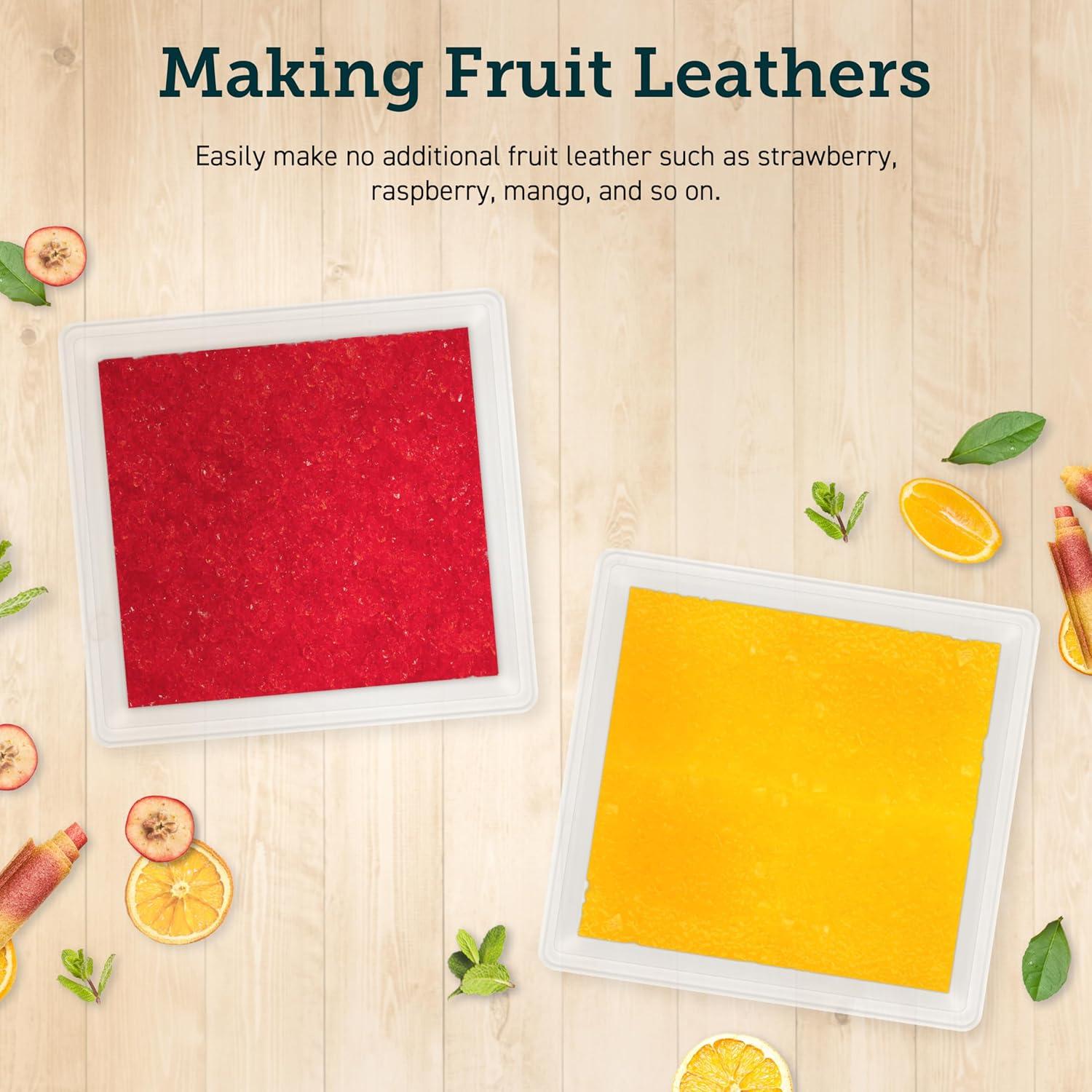 imageCOSORI Food Dehydrator Accessories Fruit Leather Roll Sheets for 5 Tray P501SUS and Other Models BPAFree P501FRWUS 2 Pack