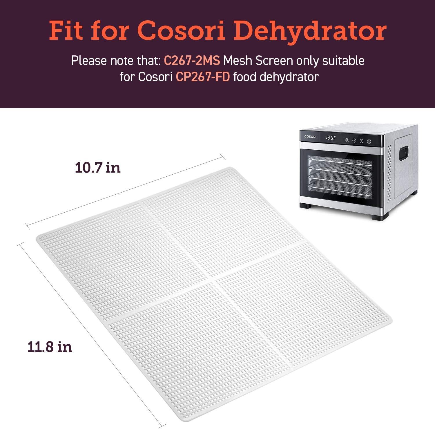 imageCOSORI Food Dehydrator Accessories Mesh Screen Sheets for 6 Trays CP267FD and Other Models BPAFree C2672MS 2 Pack
