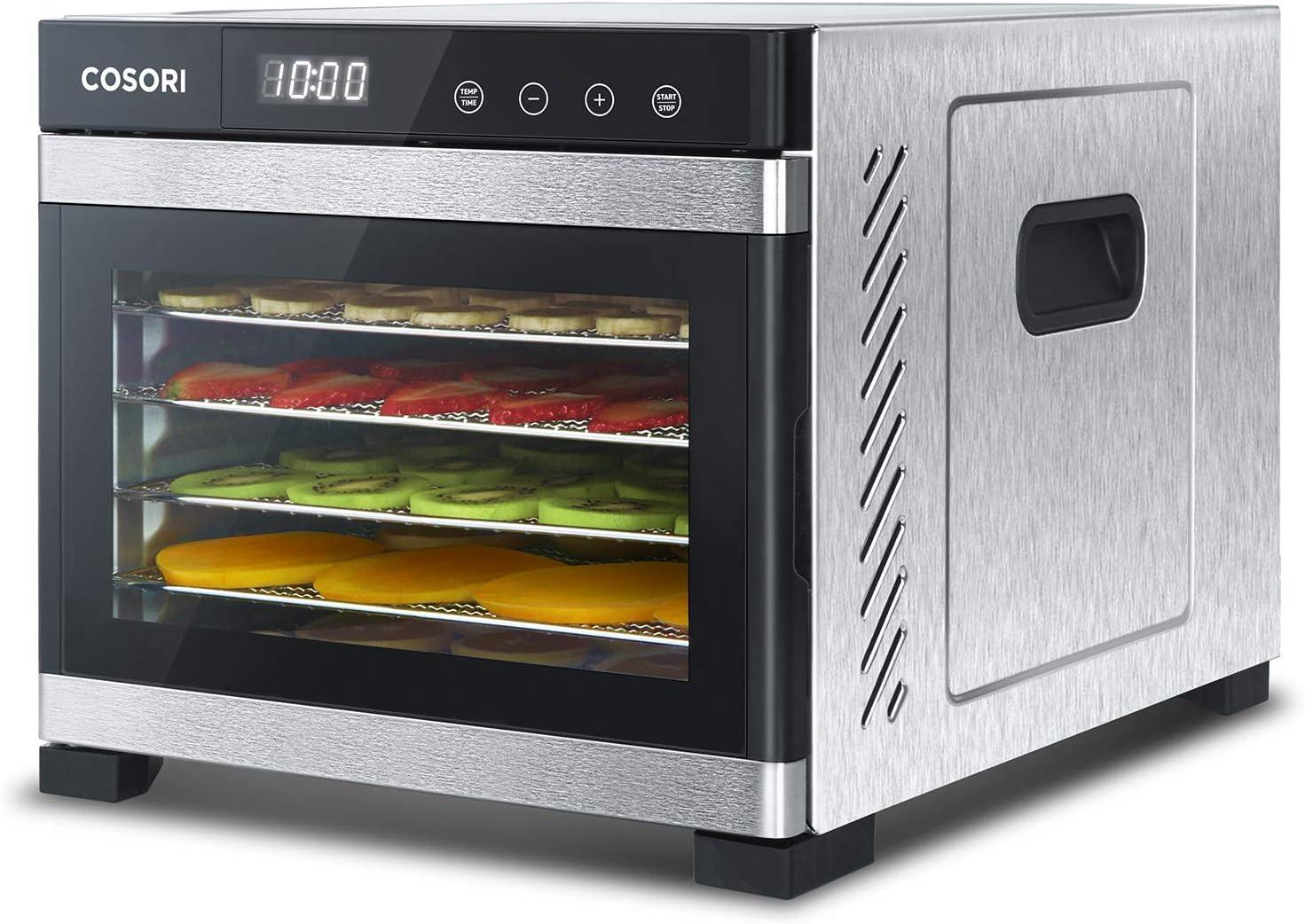 imageCOSORI Food Dehydrator Accessories for 6 Tray CP267FD Only BPAFree C2672ST Stainless Steel Sheets 2 PackSilver