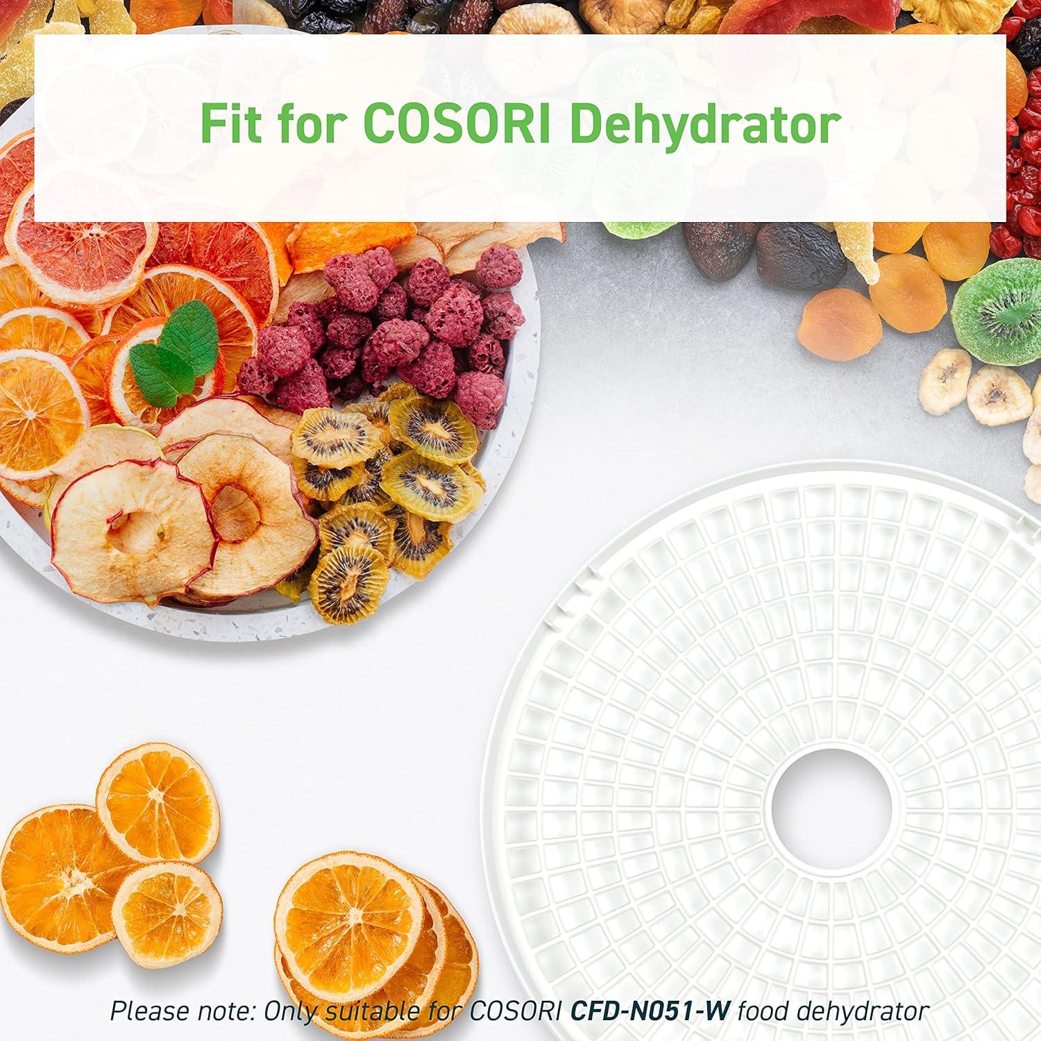 imageCOSORI Food Dehydrator Machine for Jerky 5 Trays with 165F Temperature Control and 48H Timer 350W Dryer for Fruit Herbs Meat Veggies and Dog Treats 50Recipes Book IncludedWhite