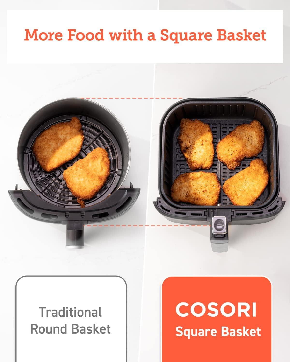 imageCOSORI Pro Gen 2 Air Fryer 58QT Upgraded Version with Stable Performance ampamp Sleek New Look 13 One Touch Functions 100 Paper ampamp 1100 Online Recipes DishwasherSafe Detachable Square Basket BlackAir Fryer