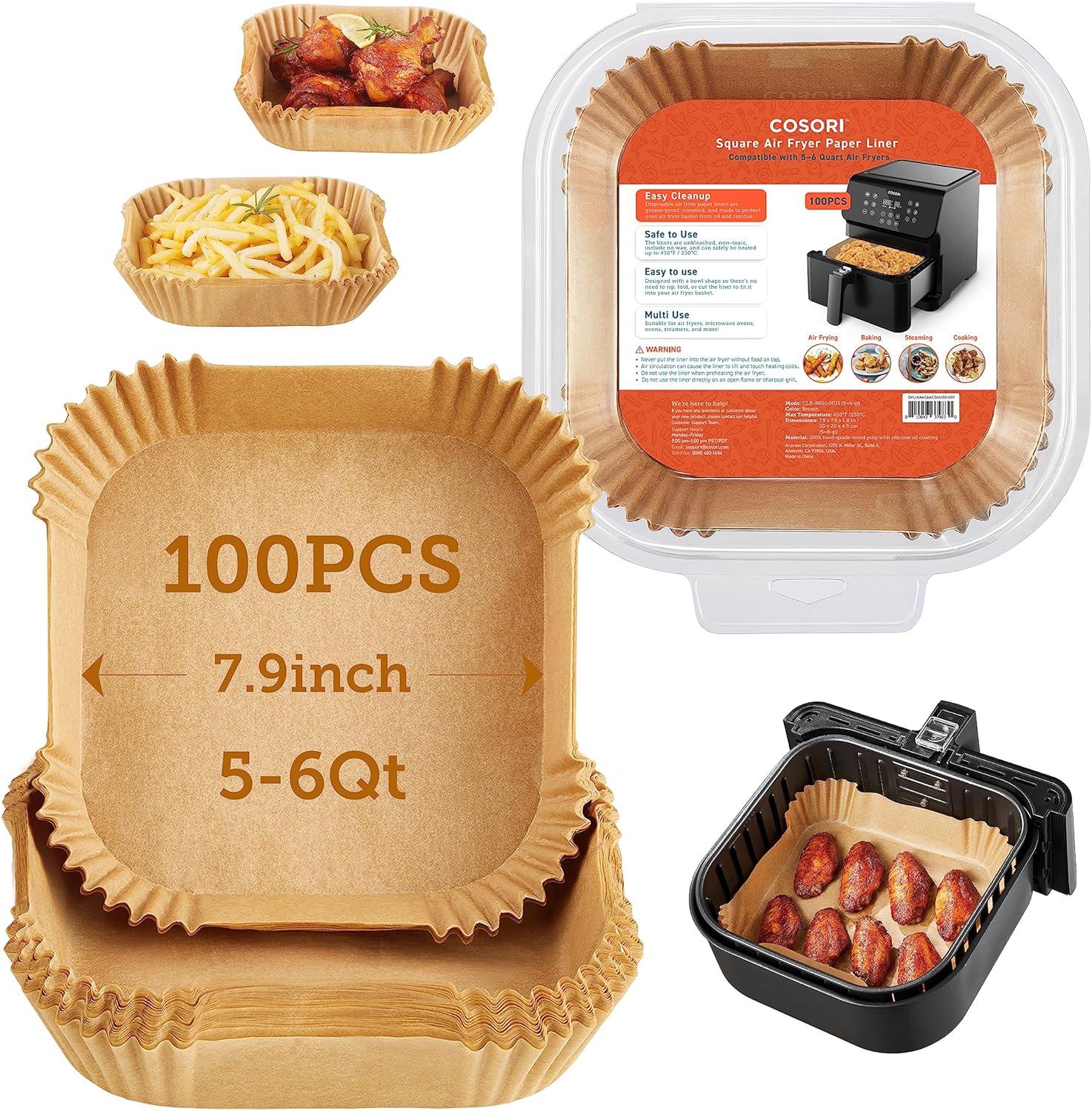 imageCosori 9in1 TurboBlaze Air Fryer 6 Qt Premium Ceramic Coating 90450F Precise Heating for Even Results Air Fry Roast Bake Broil Dry Frozen Proof Reheat Keep Warm 120VDark Gray