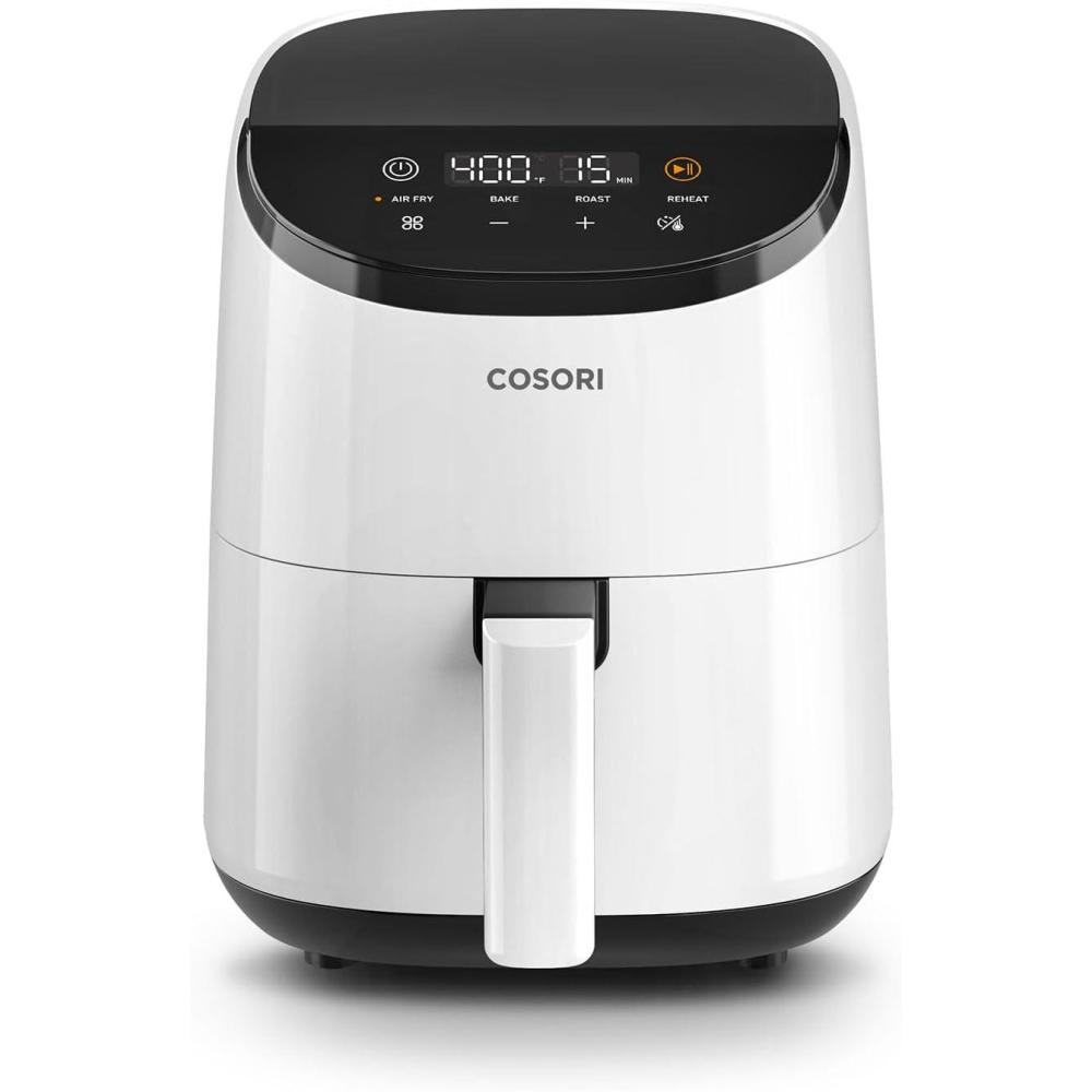 imageCOSORI Air Fryer 21 Qt 4in1 Small Mini Airfryer Bake Roast Reheat 97 Less Oil Compact ampamp Quiet Nonstick ampamp Dishwasher Safe Basket 30 InApp Recipes with Nutrition Facts AutoShut Off GreenWhite