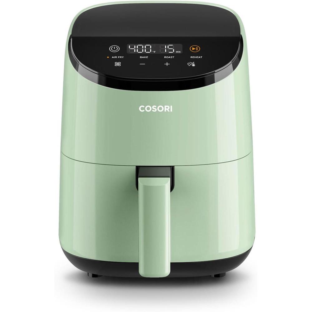 imageCOSORI Air Fryer 21 Qt 4in1 Small Mini Airfryer Bake Roast Reheat 97 Less Oil Compact ampamp Quiet Nonstick ampamp Dishwasher Safe Basket 30 InApp Recipes with Nutrition Facts AutoShut Off GreenGreen