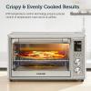 imageCOSORI 11in1 Air Fryer Oven  13Qt Small Footprint Airfryer combo with Rotisserie Toast Bake Roast Reheat Functions and more Recipe Book ampamp 6 Accessories Included Perfect for Small ContertopSilverStainless Steel