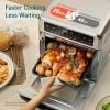 imageCOSORI 11in1 Air Fryer Oven  13Qt Small Footprint Airfryer combo with Rotisserie Toast Bake Roast Reheat Functions and more Recipe Book ampamp 6 Accessories Included Perfect for Small ContertopSilver