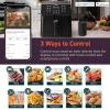 imageCOSORI 12in1 Air Fryer 58QT Toast Bake Nutrition Facts for 100 InApp Recipes AdaptIQ Tech Fast Cook for Main ampamp Side Dishes Snacks Leftovers Detachable Square Basket Dishwasher SafeBlackWIFI