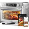 imageCOSORI 12in1 Air Fryer Toaster Oven Combo Airfryer Rotisserie Convection Oven Countertop Bake Broil Roast Dehydrate 134 Recipes ampamp 4 Accessories 32QT Silver Stainless Steel