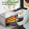 imageCOSORI 12in1 Air Fryer Toaster Oven Combo Airfryer Rotisserie Convection Oven Countertop Bake Broil Roast Dehydrate 134 Recipes ampamp 4 Accessories 32QT Silver Stainless Steel