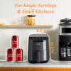 imageCOSORI Air Fryer 21 Qt 4in1 Small Mini Airfryer Bake Roast Reheat 97 Less Oil Compact ampamp Quiet Nonstick ampamp Dishwasher Safe Basket 30 InApp Recipes with Nutrition Facts AutoShut Off GreenGrey