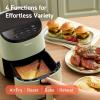 imageCOSORI Air Fryer 21 Qt 4in1 Small Mini Airfryer Bake Roast Reheat 97 Less Oil Compact ampamp Quiet Nonstick ampamp Dishwasher Safe Basket 30 InApp Recipes with Nutrition Facts AutoShut Off GreenGreen
