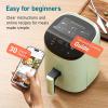 imageCOSORI Air Fryer 21 Qt 4in1 Small Mini Airfryer Bake Roast Reheat 97 Less Oil Compact ampamp Quiet Nonstick ampamp Dishwasher Safe Basket 30 InApp Recipes with Nutrition Facts AutoShut Off GreenGreen