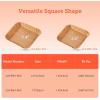 imageCOSORI Air Fryer Liners 100 PCS Square Disposable Paper Liners NonStick Silicone Oil Coating Little to No Cleaning 79quot Unbleached Food Grade Resistant to 465F Thickened Not Easy to BreakBrown