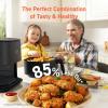 imageCOSORI Air Fryer Pro 9in1 Compact 5QT 450 Half Time ampamp ChefGrade Cook OneWipe Clean Glass Panel 130 InApp Recipes with Nutritional Info Nonstick ampamp DishwasherSafe Basket Ceramic GrayGray