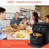 imageCOSORI Air Fryer Toaster Oven Combo 10 Qt Family Size 14in1 Functions with Dehydrate Roast Smart Control Through Phone ampamp Voice 1000 InAPP Recipes ampamp 6 Dishwasher Safe Accessories Black