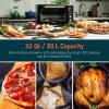imageCOSORI Air Fryer Toaster Oven Combo 13in1 32Qt APP ampamp Voice Control Convection Oven Countertop Bake Broil Roast Dehydrate Sous Vide 134 Recipes ampamp 4 Accessories Silver Stainless SteelBlackStainless Steel