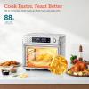 imageCOSORI Air Fryer Toaster Oven Combo Smart 12in1 Airfryer Sous Vide Convection Oven Countertop Bake Roast Reheat Broil Dehydrate 94 Recipes ampamp 3 Accessories 26QT Silver Stainless Steel