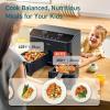 imageCOSORI Dual Air Fryer 9Qt  10in1 Fresh Balanced Meals for Family and Children with Double Baskets Sync Cook ampamp Finish to Bake Roast Reheat Broil ampamp 130 Recipes for Easy Cooking Dishwasher SafeBlack  Gray