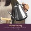 imageCOSORI Electric Gooseneck Kettle with 5 Temperature Control Presets Pour Over Kettle for Coffee ampamp Tea Hot Water Boiler 100 Stainless Steel Inner Lid ampamp Bottom 1200W08LSilver