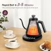 imageCOSORI Electric Gooseneck Kettle with 5 Temperature Control Presets Pour Over Kettle for Coffee ampamp Tea Hot Water Boiler 100 Stainless Steel Inner Lid ampamp Bottom 1200W08LBlack
