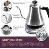 imageCOSORI Electric Gooseneck Kettle with 5 Temperature Control Presets Pour Over Kettle for Coffee ampamp Tea Hot Water Boiler 100 Stainless Steel Inner Lid ampamp Bottom 1200W08LSilver