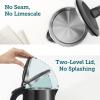 imageCOSORI Electric Kettle No Plastic Inner Lid Filter and Spout Double Wall Stainless Steel Keep Warm Automatic Shut Off ampamp BoilDry Protection Durable Tea Kettle Boiler ampamp Heater 15L1500W SilverMatte Black
