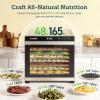 imageCOSORI Food Dehydrator Bigger Than 7 Trays With Large 65quot Drying Space 600W Power Saves More Time Than 480W 165F Dehydrated Dryer for Jerky Dog Treats Herbs Meat Fruit and Yogurt SilverSilverXL
