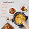 imageCOSORI Pressure Cooker 6QT Stainless Steel 9in1 Multi Cooker 12 Safety Features Ceramic Inner Pot Rice Slow Cook Sous Vide Saute 1100WPressure Cooker