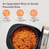 imageCOSORI Rice Cooker 10 Cup 24h Keep Warm Nonstick Ceramic Inner Pot 18 Functions Fuzzy Logic Rice Maker with Stainless Steel Steamer Basket Saut Slow Cooker BlackRice Cooker