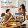 imageCOSORI Smart 12in1 Air Fryer Toaster Oven Combo Airfryer Convection Oven Countertop Bake Roast Reheat Broiler Dehydrate 75 Recipes ampamp 3 Accessories 26QT SilverStainless SteelBlackStainless Steel