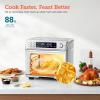 imageCOSORI Smart 12in1 Air Fryer Toaster Oven Combo Airfryer Convection Oven Countertop Bake Roast Reheat Broiler Dehydrate 75 Recipes ampamp 3 Accessories 26QT SilverStainless SteelSilverStainless Steel