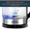 imageCOSORI SpeedBoil Electric Tea Kettle 17L Hot Water Kettle BPA Free 1500W Auto ShutOff ampamp BoilDry Protection LED Indicator Inner Lid ampamp Bottom Transparent18 Quarts