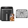 imageCosori 9in1 TurboBlaze Air Fryer 6 Qt Premium Ceramic Coating 90450F Precise Heating for Even Results Air Fry Roast Bake Broil Dry Frozen Proof Reheat Keep Warm 120VDark Gray