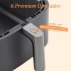 imageCosori 9in1 TurboBlaze Air Fryer 6 Qt Premium Ceramic Coating 90450F Precise Heating for Even Results Air Fry Roast Bake Broil Dry Frozen Proof Reheat Keep Warm 120VDark Gray