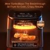 imageCosori 9in1 TurboBlaze Air Fryer 6 Qt Premium Ceramic Coating 90450F Precise Heating for Even Results Air Fry Roast Bake Broil Dry Frozen Proof Reheat Keep Warm 120VDark Gray