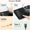 imageCosori Smart Food Kitchen Scale with Nutritional Calculator Free App for AI Scan Calorie ampamp Macro Tracking Food Preload OnScreen Nutrient Info Personal Goals Rechargeable 11 lb  5 kgBlack