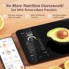 imageCosori Smart Food Kitchen Scale with Nutritional Calculator Free App for AI Scan Calorie ampamp Macro Tracking Food Preload OnScreen Nutrient Info Personal Goals Rechargeable 11 lb  5 kgBlack