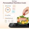 imageCosori Smart Food Kitchen Scale with Nutritional Calculator Free App for AI Scan Calorie ampamp Macro Tracking Food Preload OnScreen Nutrient Info Personal Goals Rechargeable 11 lb  5 kgBlack