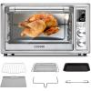 imageCOSORI 12in1 Air Fryer Toaster Oven Combo Airfryer Rotisserie Convection Oven Countertop Bake Broil Roast Dehydrate 134 Recipes ampamp 4 Accessories 32QT Silver Stainless Steel