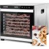 imageCOSORI Food Dehydrator Bigger Than 7 Trays With Large 65quot Drying Space 600W Power Saves More Time Than 480W 165F Dehydrated Dryer for Jerky Dog Treats Herbs Meat Fruit and Yogurt SilverSilverXL