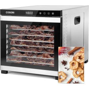 imageCOSORI Food Dehydrator Bigger Than 7 Trays With Large 65quot Drying Space 600W Power Saves More Time Than 480W 165F Dehydrated Dryer for Jerky Dog Treats Herbs Meat Fruit and Yogurt SilverSilverXL