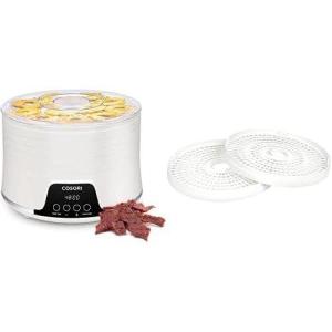 imageCOSORI Food Dehydrator Machine for Jerky 5 Trays with 165F Temperature Control and 48H Timer 350W Dryer for Fruit Herbs Meat Veggies and Dog Treats 50Recipes Book IncludedWhite