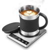 imageCOSORI Coffee Mug Warmer ampamp Mug Set for Desk Cup Heater Office ampamp Christmas Gifts 1F Precise Temperature Control Touch Tech ampamp LCD Digital Display 77194 304 Stainless Steel SilverBlackSilverBlack