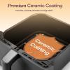 imageCosori Air Fryer 68Qt 12 OneTouch Functions Dual Heating Elements for Even Cooking CeramicCoated Nonstick Basket DishwasherSafe 1750W Family Size for 46 GrayGrey