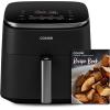 imageCosori Air Fryer 68Qt 12 OneTouch Functions Dual Heating Elements for Even Cooking CeramicCoated Nonstick Basket DishwasherSafe 1750W Family Size for 46 GrayDark Gray