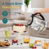 imageCosori Electric Kettle No Plastic Contact With Water Wide Mouth For Easy Cleaning Auto Shut Off 17L Tea Kettle amp Hot Water Boiler Water Heater amp Teapot Borosilicate Glass White 1500WClear