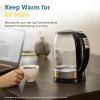 imageCosori Electric Kettle No Plastic Contact With Water Wide Mouth For Easy Cleaning Auto Shut Off 17L Tea Kettle amp Hot Water Boiler Water Heater amp Teapot Borosilicate Glass White 1500WClear