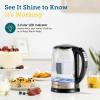 imageCosori Electric Kettle No Plastic Contact With Water Wide Mouth For Easy Cleaning Auto Shut Off 17L Tea Kettle amp Hot Water Boiler Water Heater amp Teapot Borosilicate Glass White 1500WClear