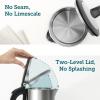 imageCosori Electric Kettle PlasticFree Interior Easy to Clean Automatic Shut Off amp BoilDry Protection Stainless Steel Tea Kettle Hot Water Boiler amp Heater 17L 1500WStainless Steel 15L